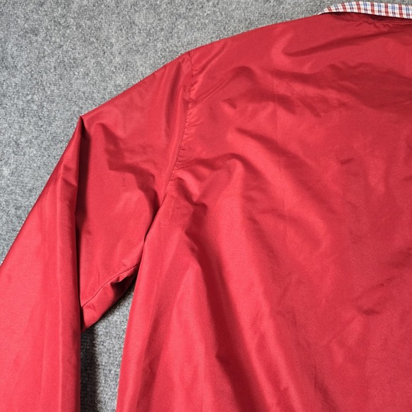 IZOD Windbreaker Jacket‎ Mens XL Red Full Zip Lightweight Golf Plaid Lining - Picture 14 of 16